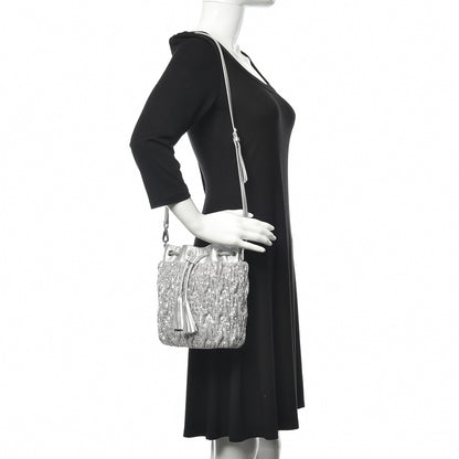 Miu Miu Paillettes Mate Bucket Bag Argento 2 of 9