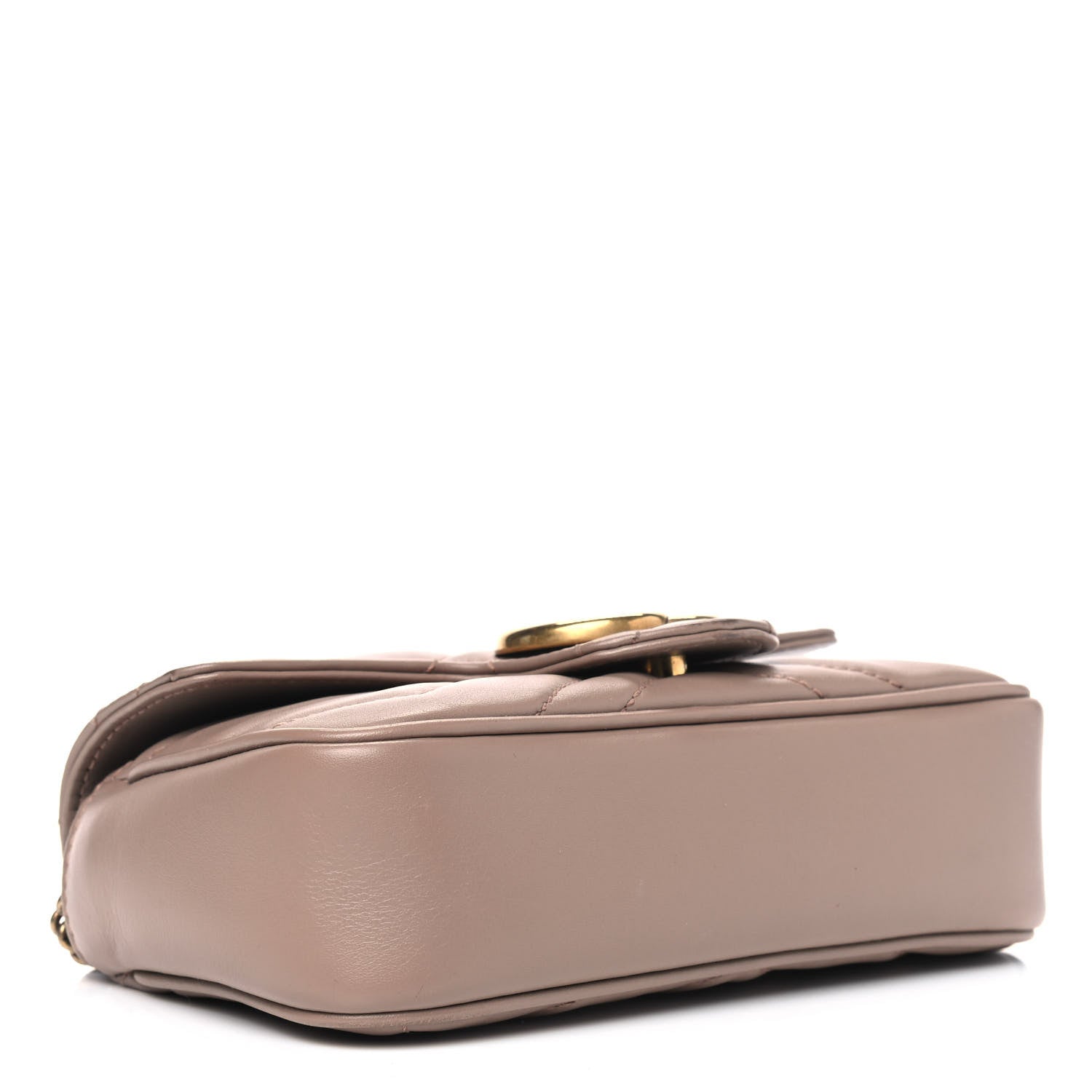 Gucci Calfskin Matelasse Super Mini GG Marmont Shoulder Bag Porcelain Rose 3 of 8
