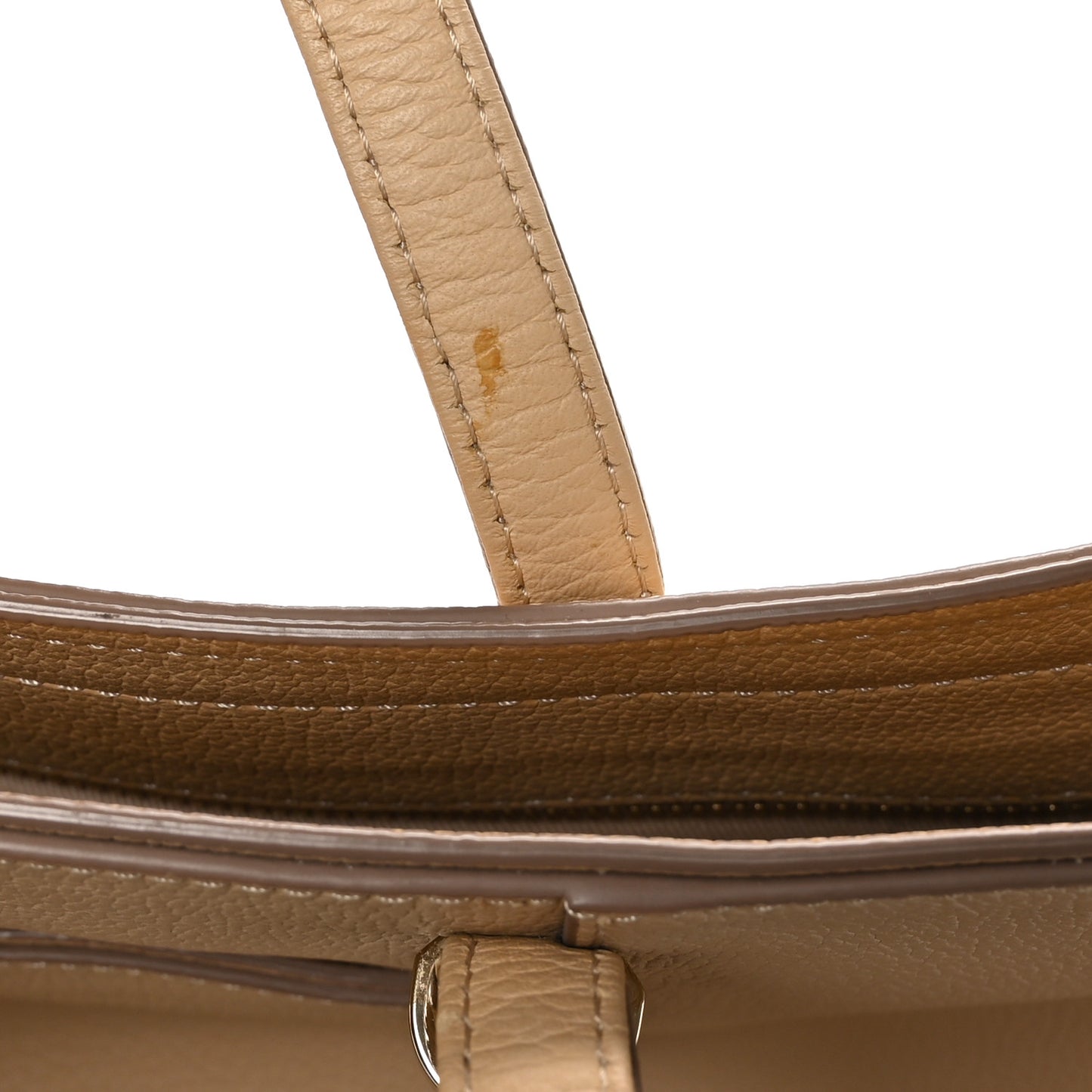 Calfskin Visetos Anya Shopper Tote Beige