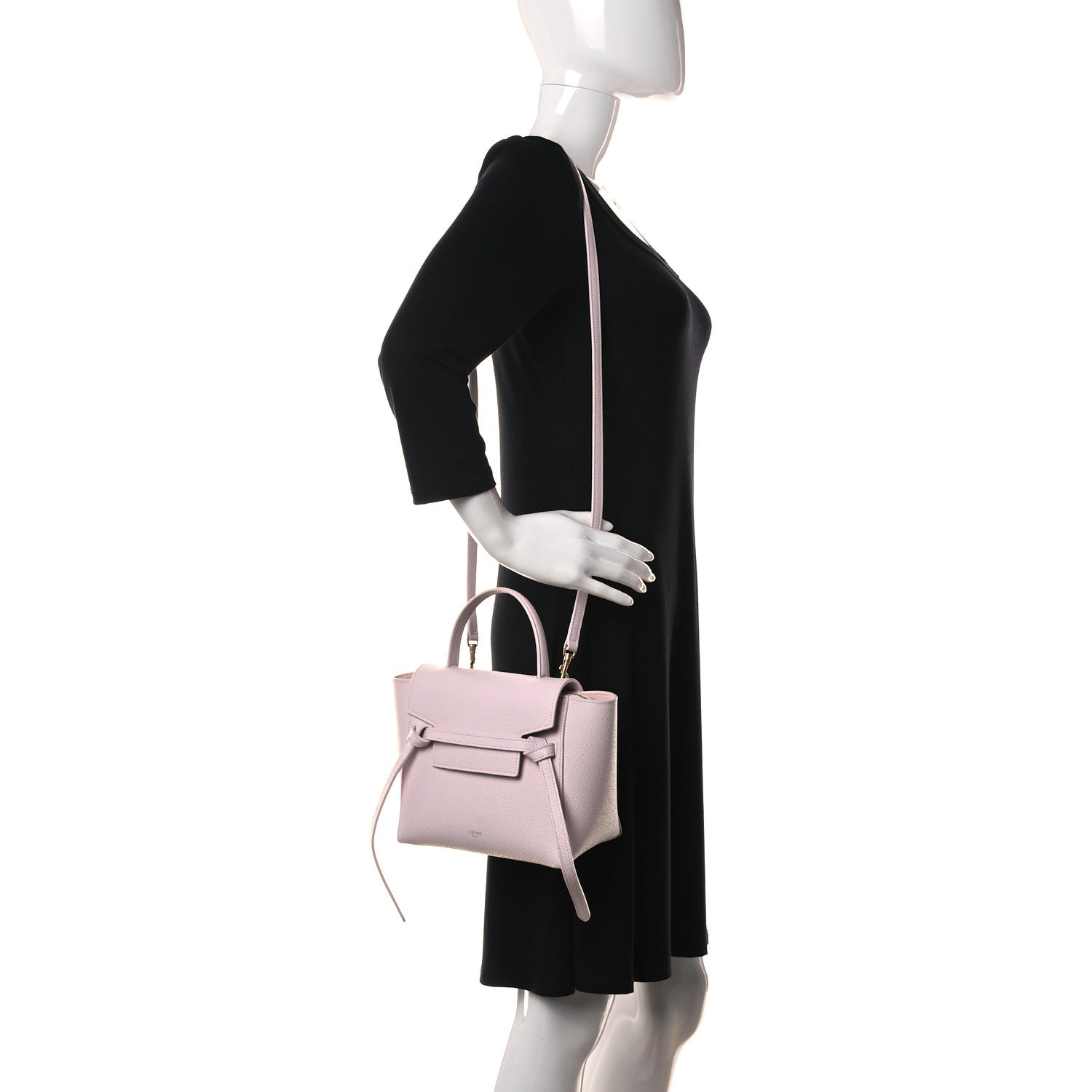 Celine Grained Calfskin Nano Belt Bag Peony 2 of 15