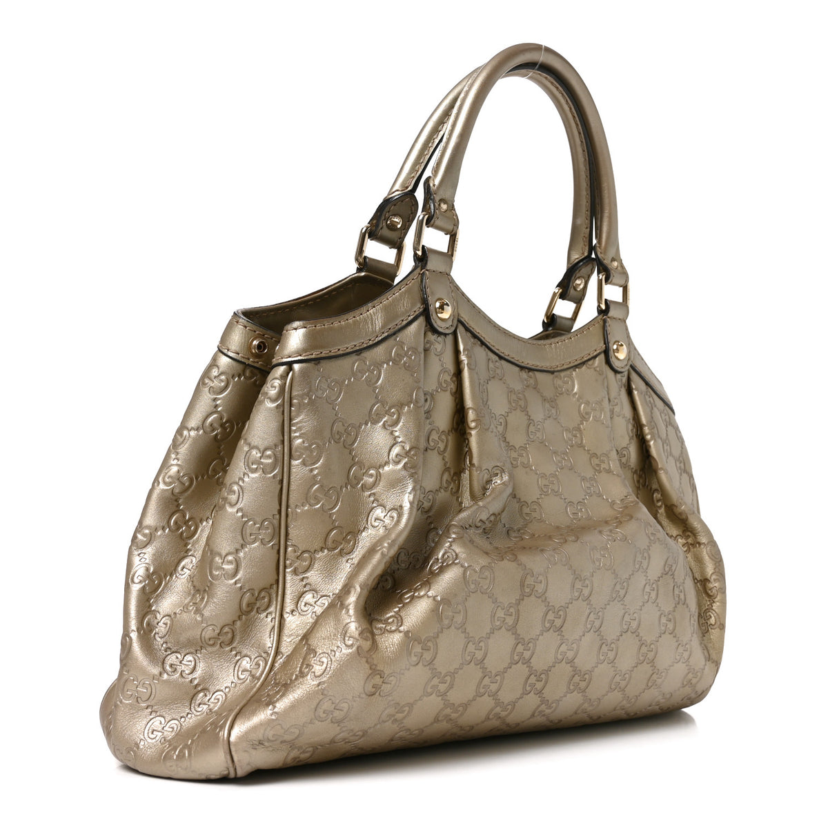 Guccissima Medium Sukey Tote Champagne