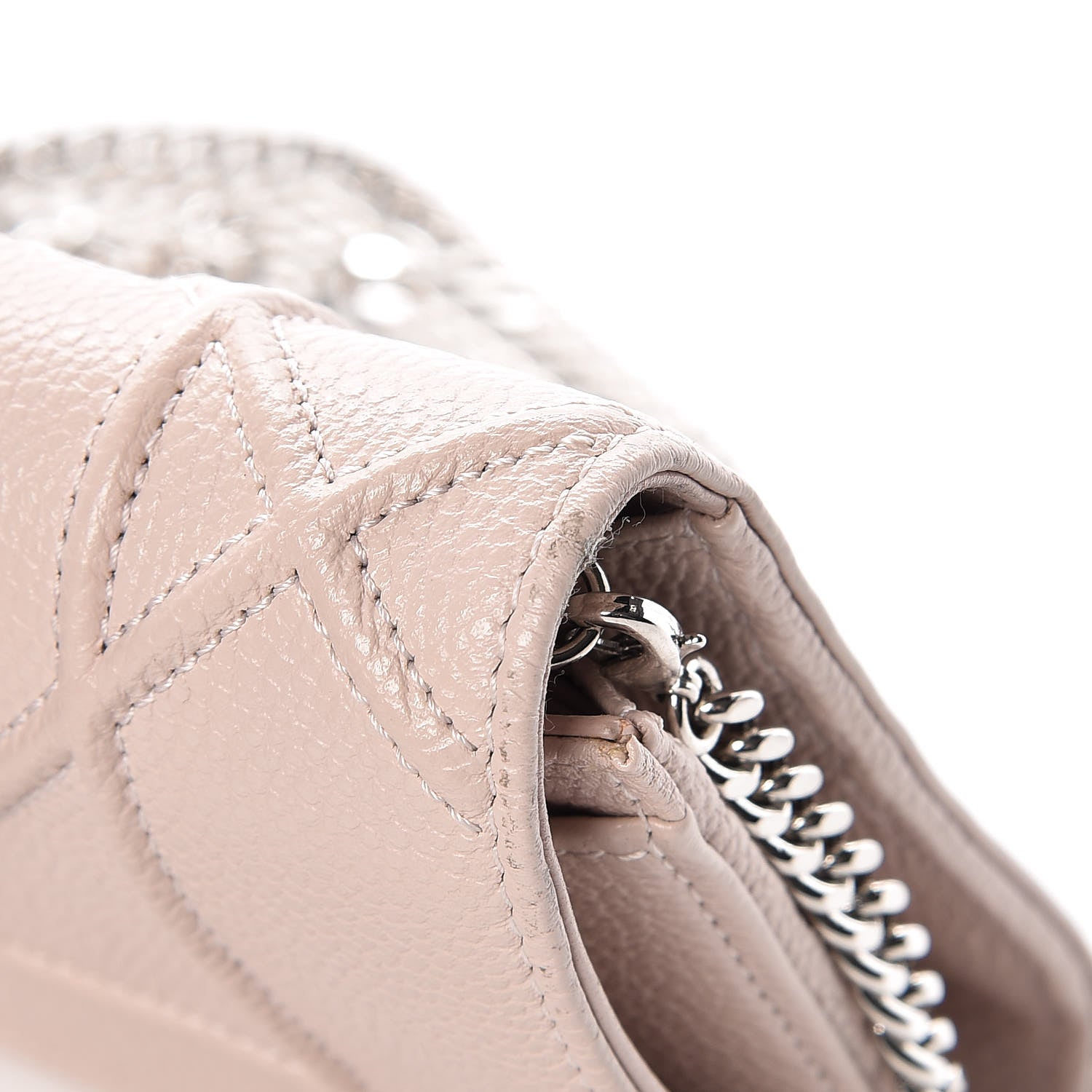 Christian Dior Grained Calfskin Diorama Croisiere Chain Wallet Rose Poudre 10 of 12