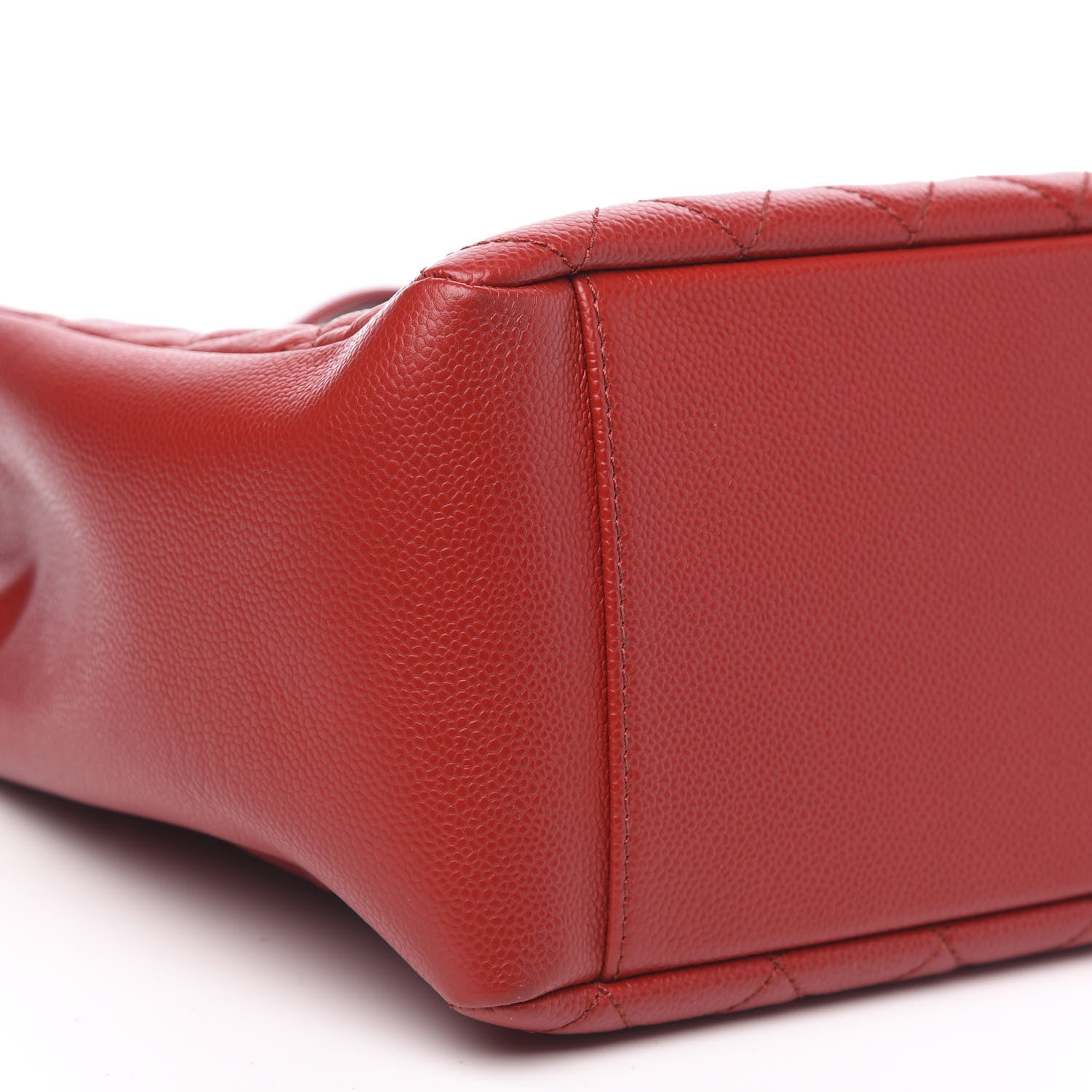 Chanel Caviar Quilted Grand Shopping Tote GST Red 8 of 9