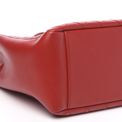 Chanel Caviar Quilted Grand Shopping Tote GST Red 8 of 9