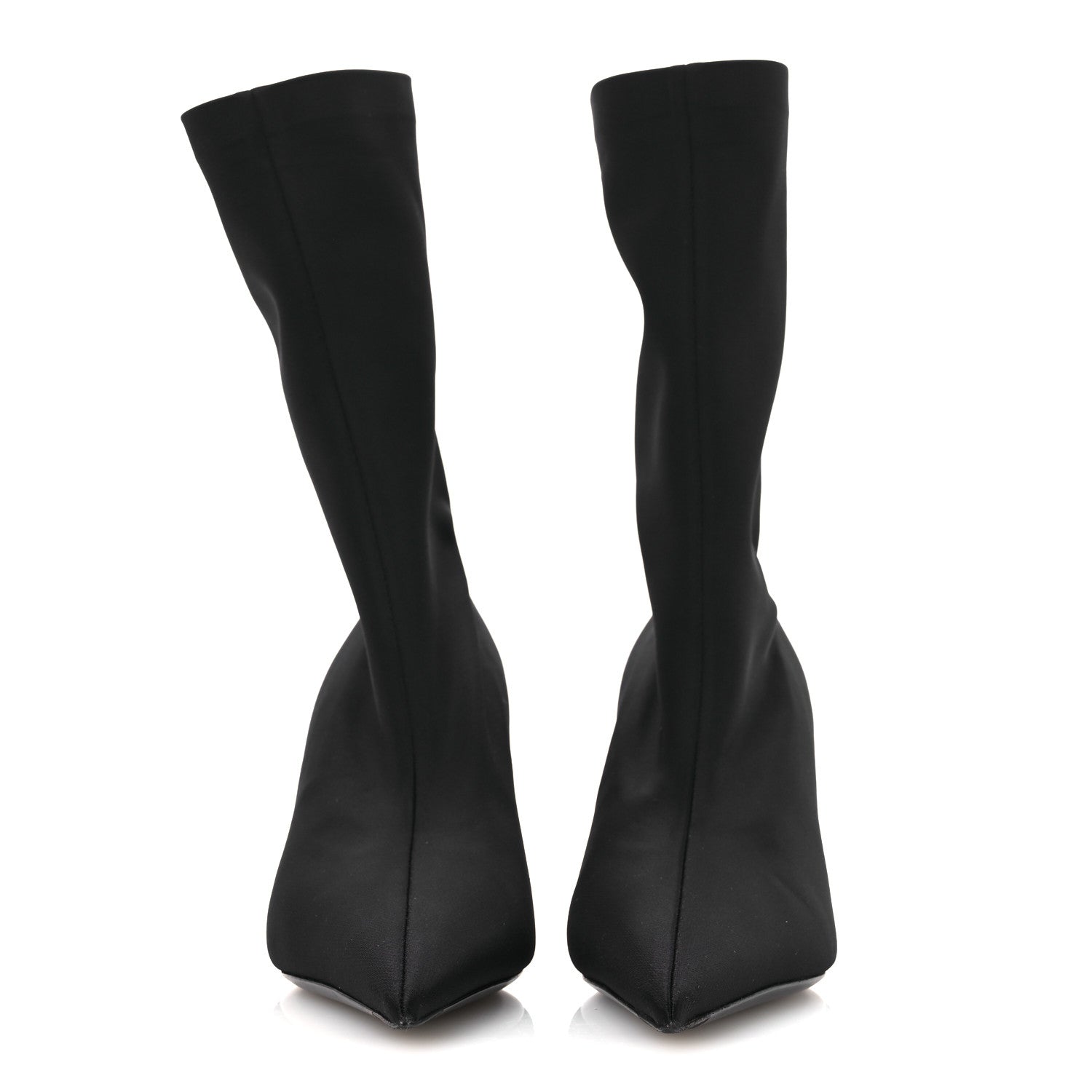 Balenciaga Jersey Crepe Extreme Pointed Toe Knife Booties 36 Black 3 of 9
