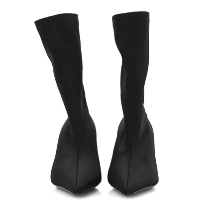 Balenciaga Jersey Crepe Extreme Pointed Toe Knife Booties 36 Black 3 of 9