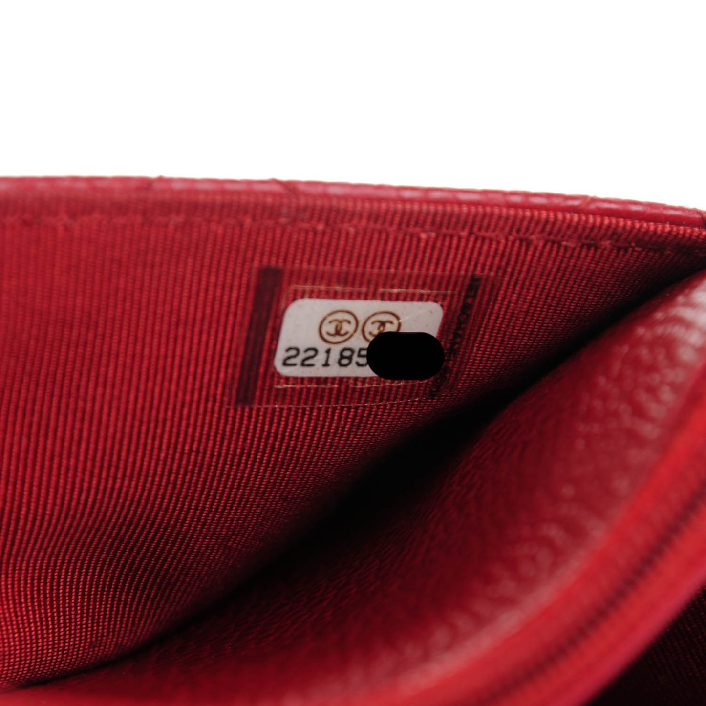 Caviar Quilted Wallet On Chain WOC Dark Red