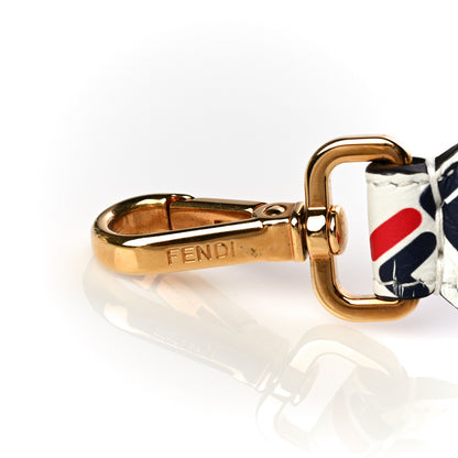 Fendi X FILA Calfskin Mania Mini Strap You White 5 of 6