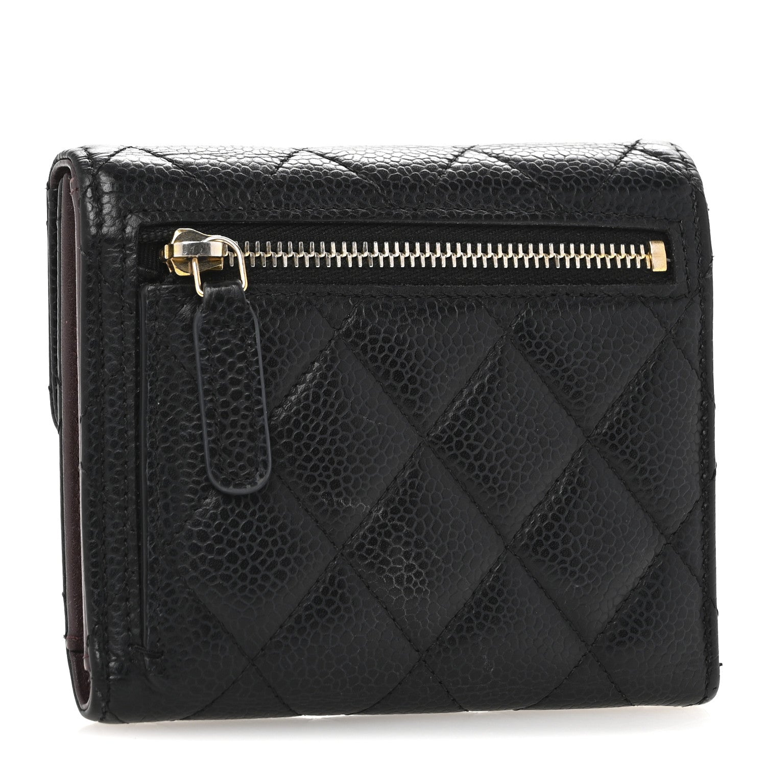 Chanel Caviar Quilted Compact Flap Wallet Black 3 of 12