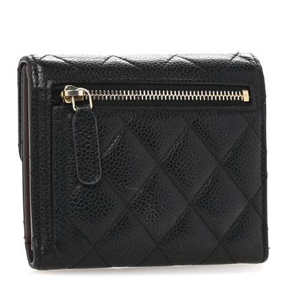 Chanel Caviar Quilted Compact Flap Wallet Black 3 of 12