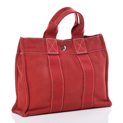 Hermes Canvas Fourre Tout PM Red 3 of 18