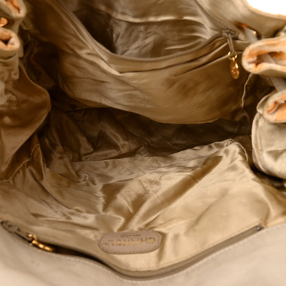 Chanel Canvas Striped CC Flap Ivory Yellow 5 of 15