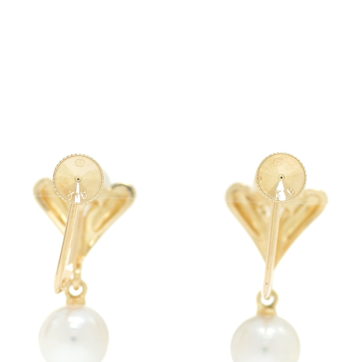 Mikimoto 18K Yellow Gold Akoya Pearl 4.5-6.5mm Drop Screw-Back Earrings 3 of 4