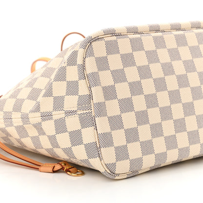 Louis Vuitton Damier Azur Neo Neverfull MM Rose Ballerine 9 of 10