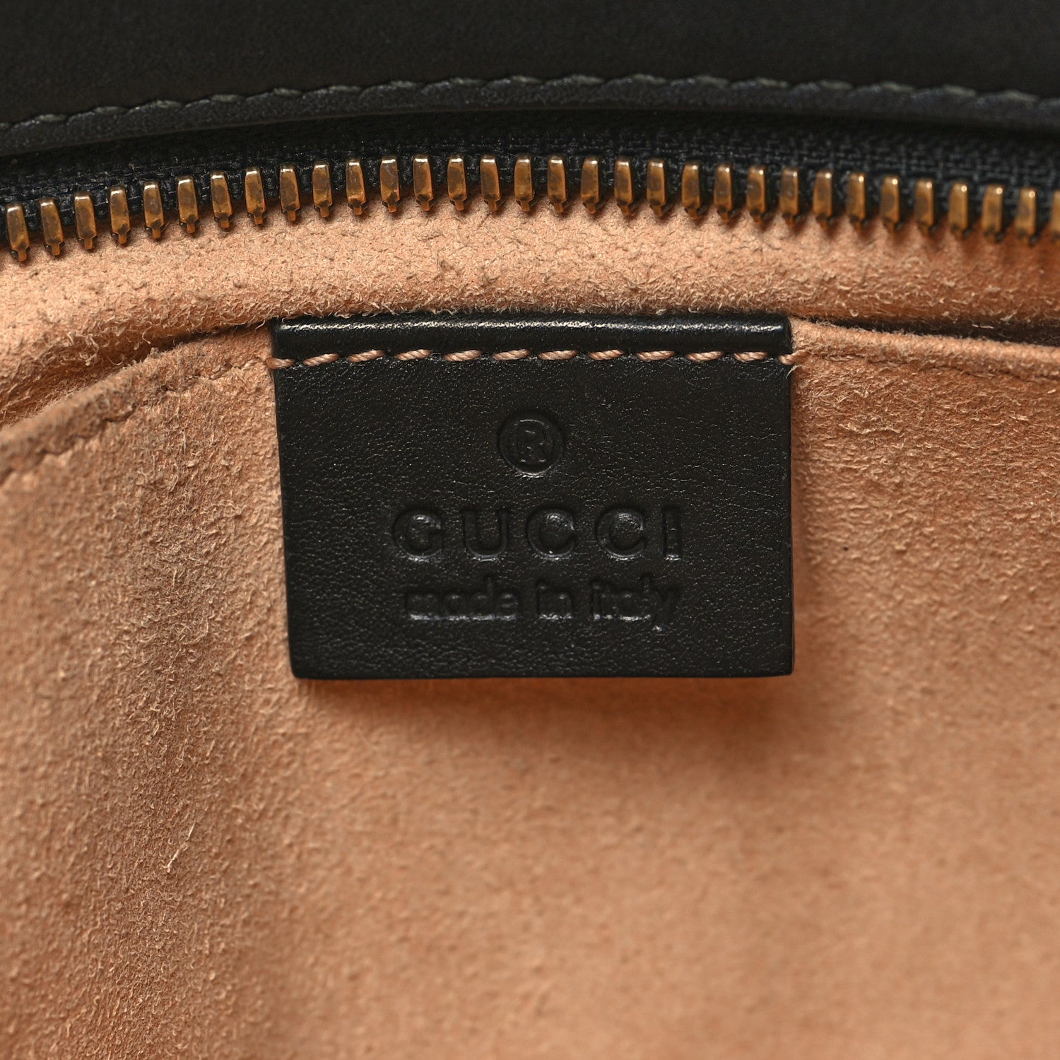 Gucci Calfskin Matelasse Small GG Marmont Chain Shoulder Bag Black 6 of 10
