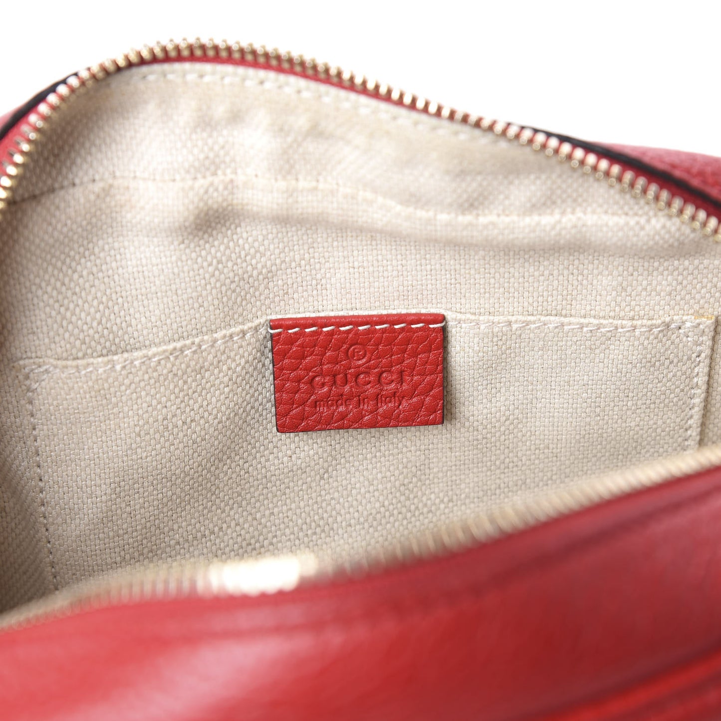 Pebbled Calfskin Small Soho Disco Bag Tabasco Red