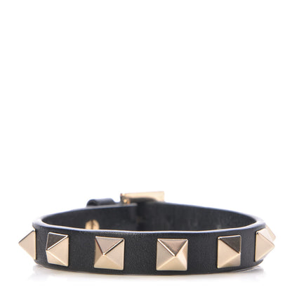 Valentino Garavani Vitello Rockstud Bracelet Black 1 of 5