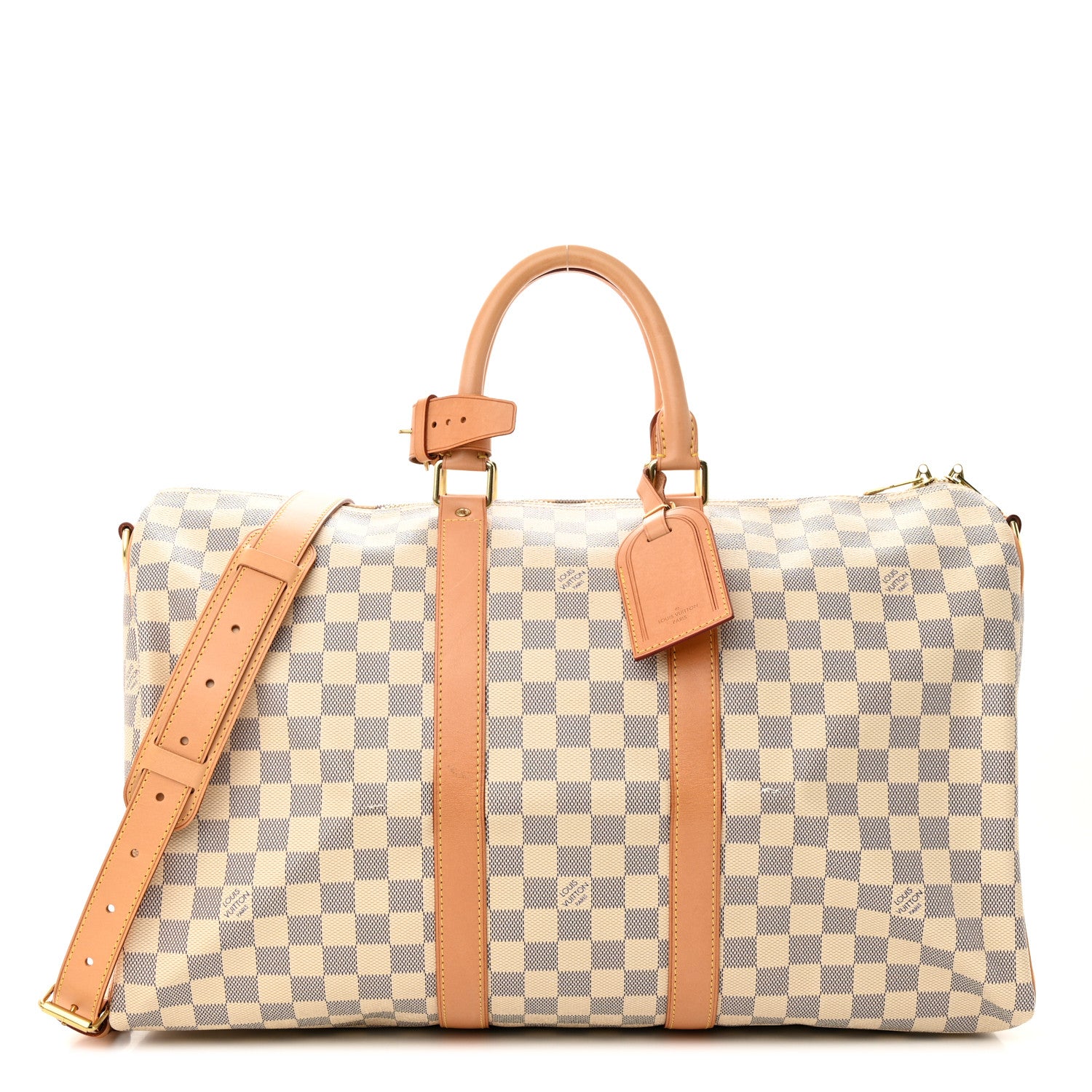 Louis Vuitton LOUIS VUITTON Damier Azur Keepall Bandouliere 45 1 of 12