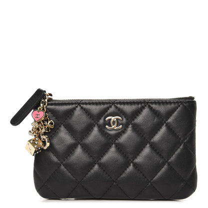 Chanel Lambskin Quilted Small Casino Cosmetic Case Black 1 of 8