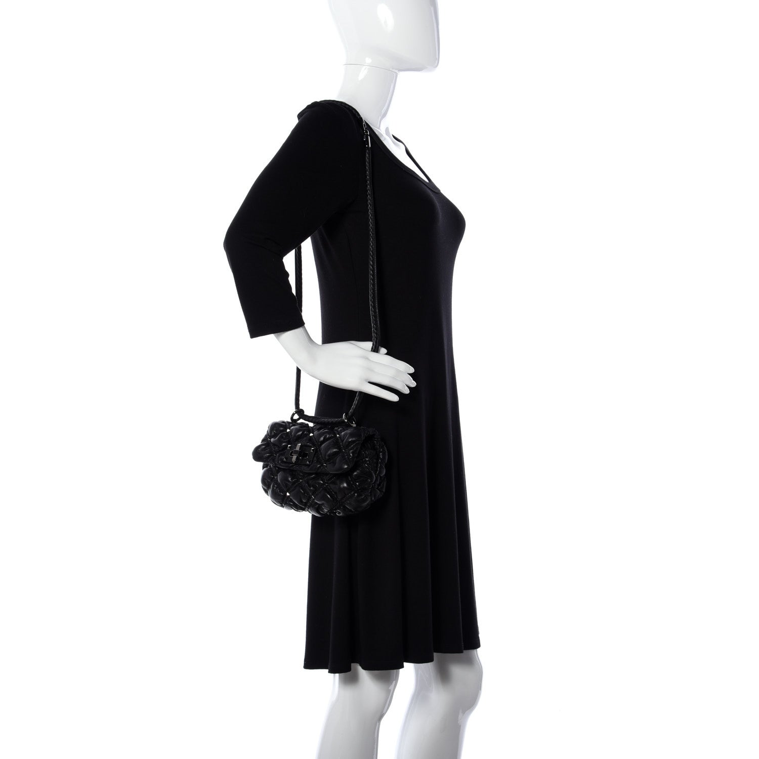 Valentino Garavani Nappa Small Spikeme Shoulder Bag Black 2 of 10