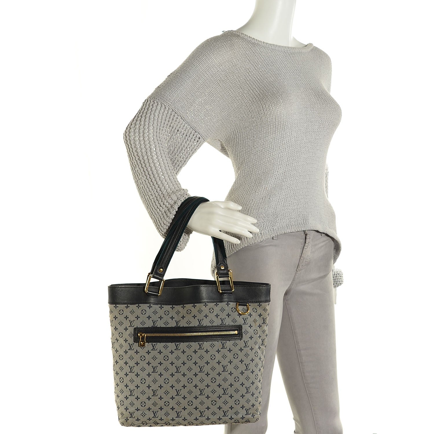 Louis Vuitton Mini Monogram Lucille GM Blue 2 of 8