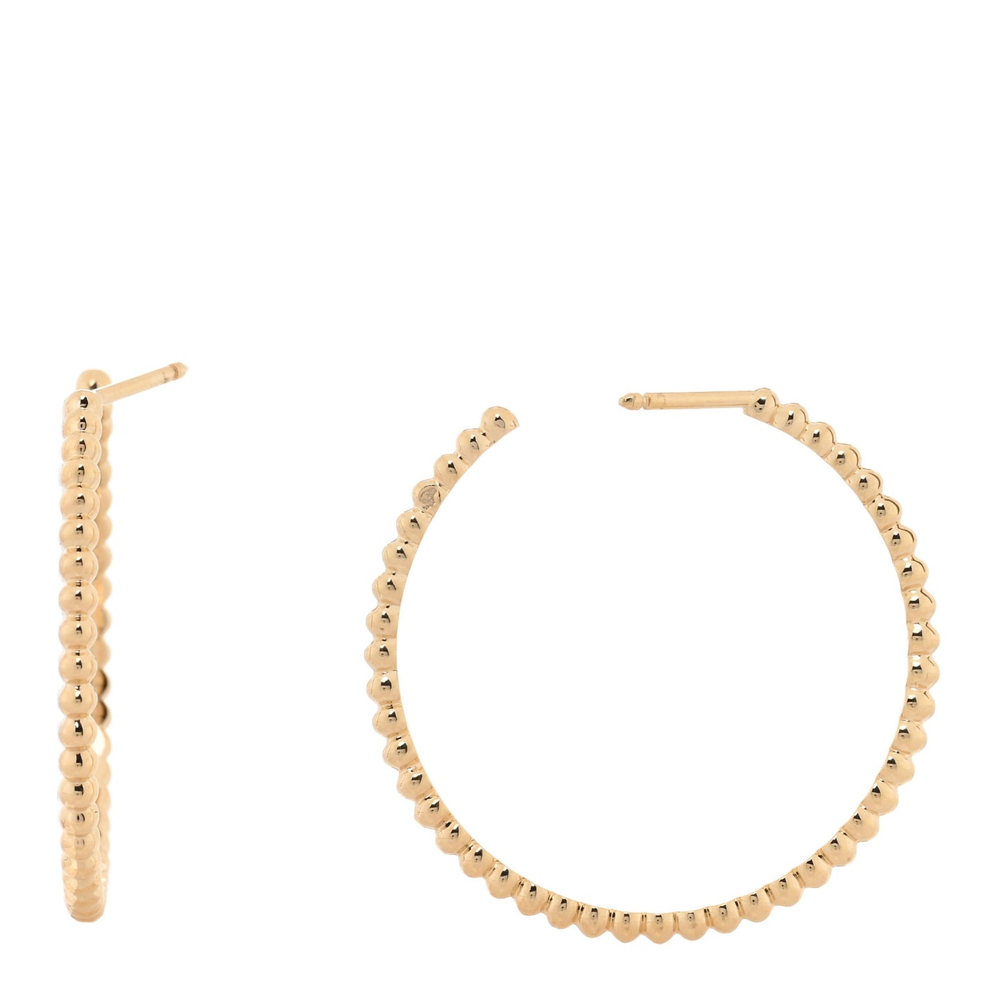 18K Yellow Gold Small Perlee Hoop Earrings