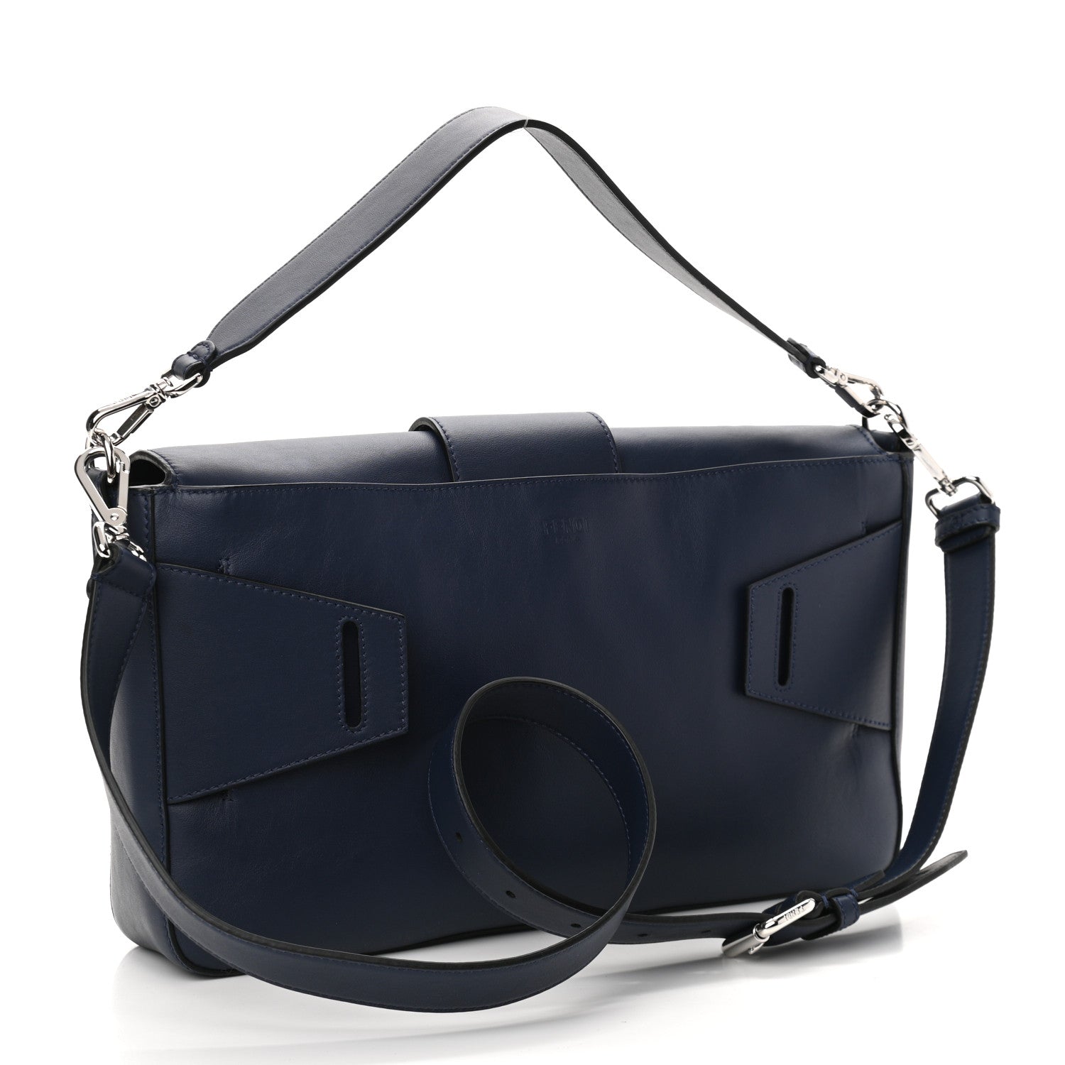 Fendi Vitello Grace FF Gradient Embossed Large Baguette Blueberry 2 of 9