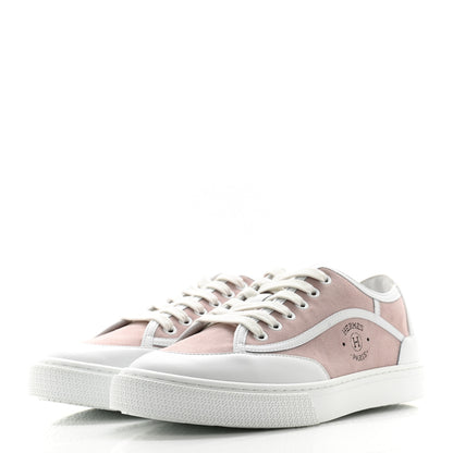 Hermes Suede Get Sneakers 38 Rose Porcelaine 5 of 18