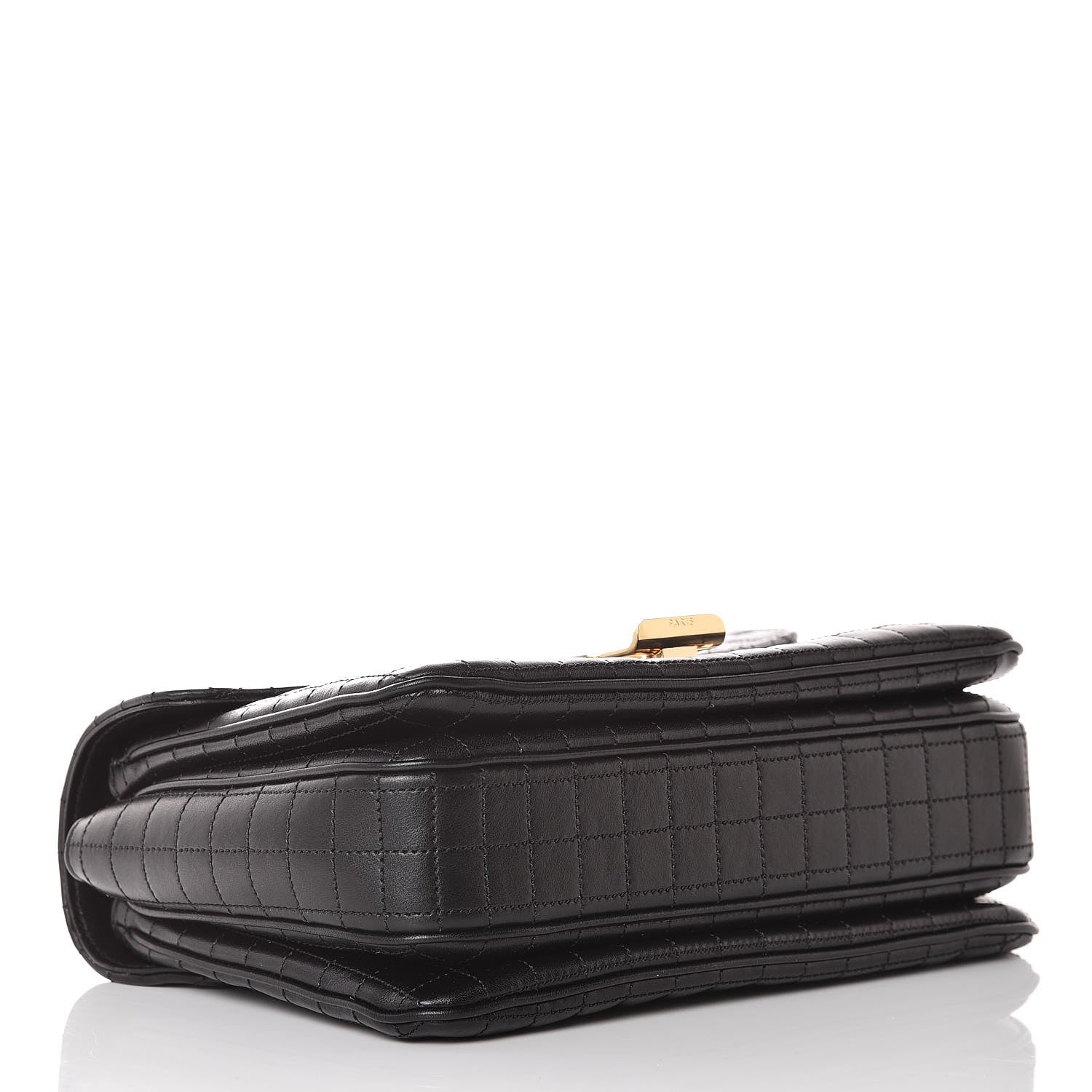 Celine Calfskin Quilted Medium C Bag Black 4 of 9