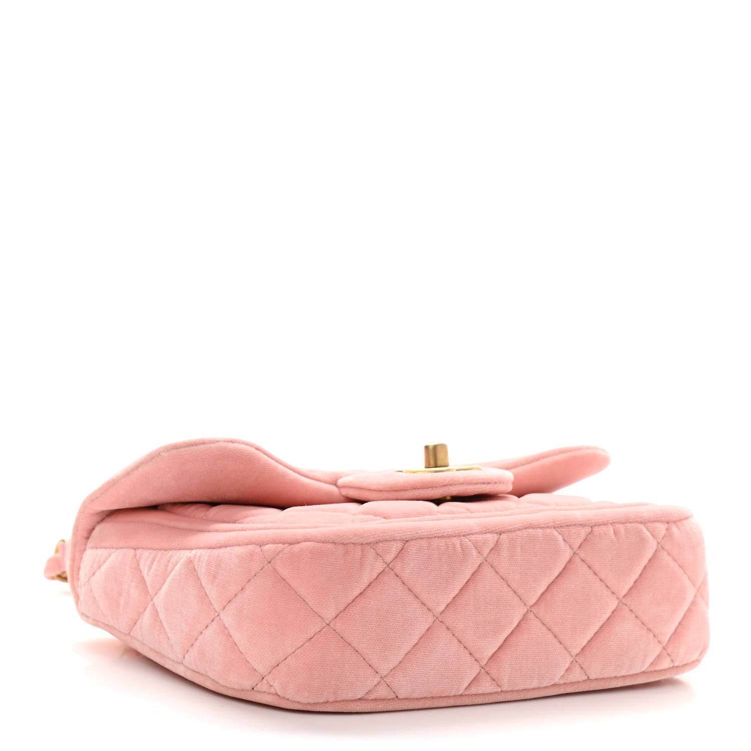Chanel Velour Quilted Mini Double Frame Flap Rose 4 of 12
