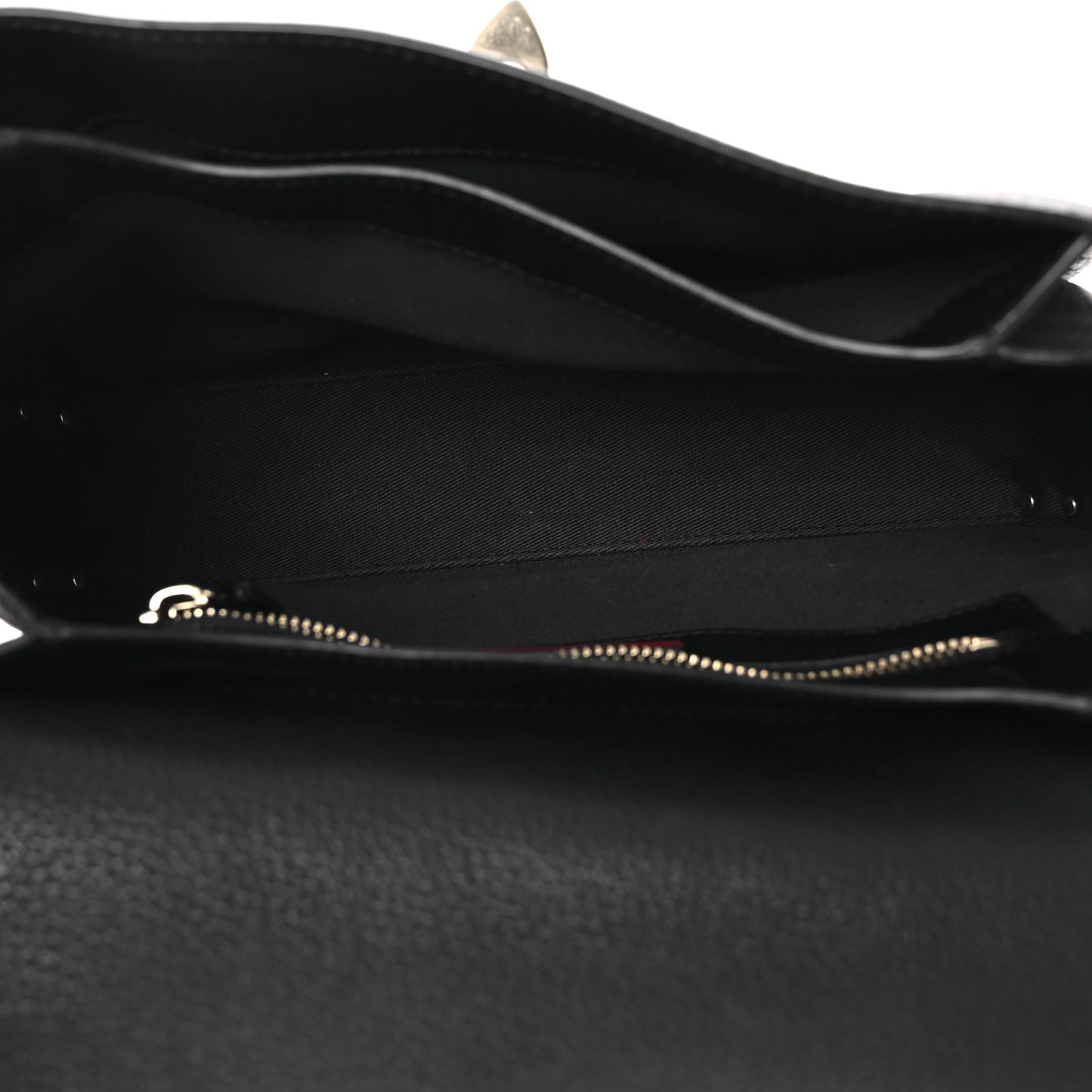 Pebbled Calfskin Medium Rockstud Flap Saddle Bag Black