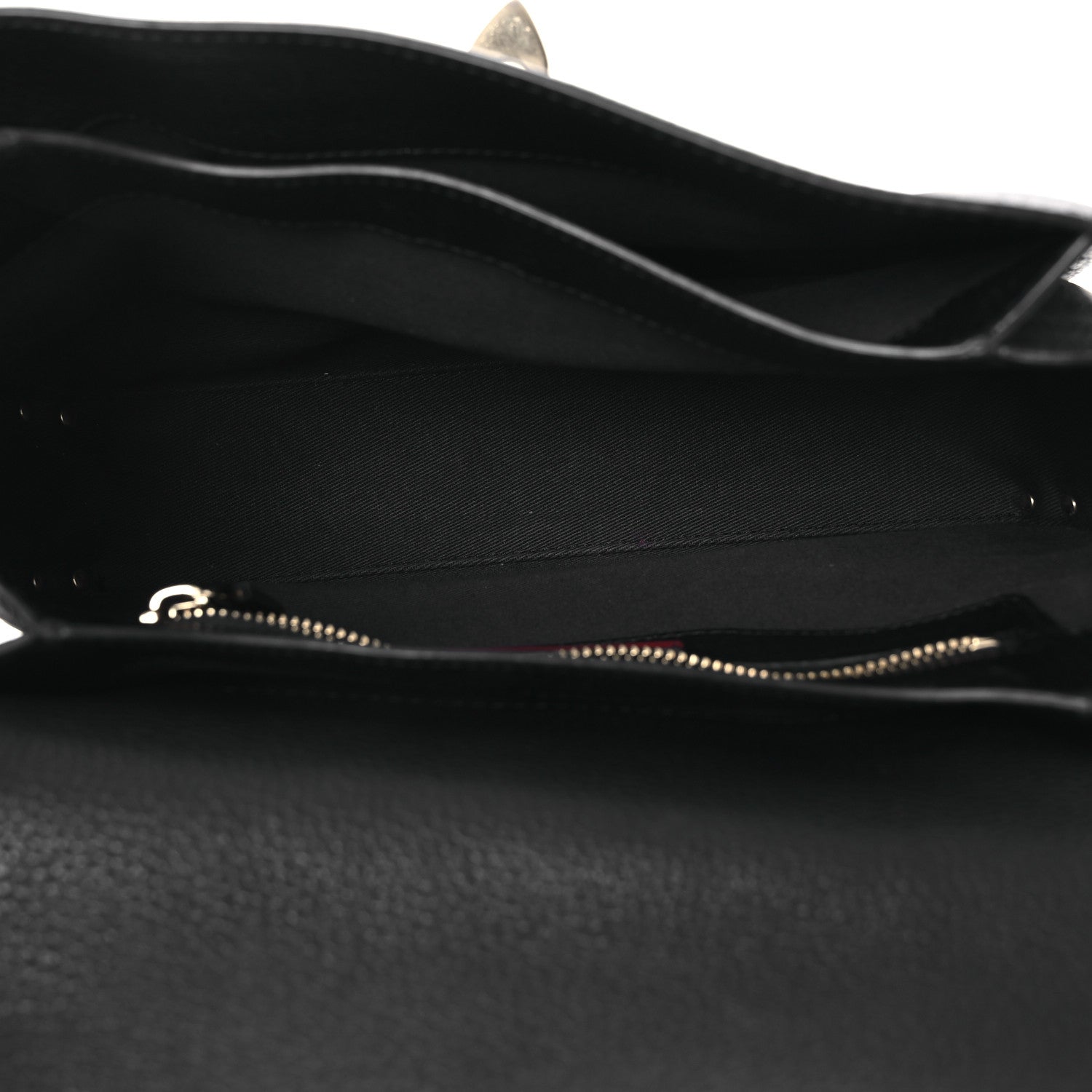 Valentino Garavani Pebbled Calfskin Medium Rockstud Flap Saddle Bag Black 5 of 15