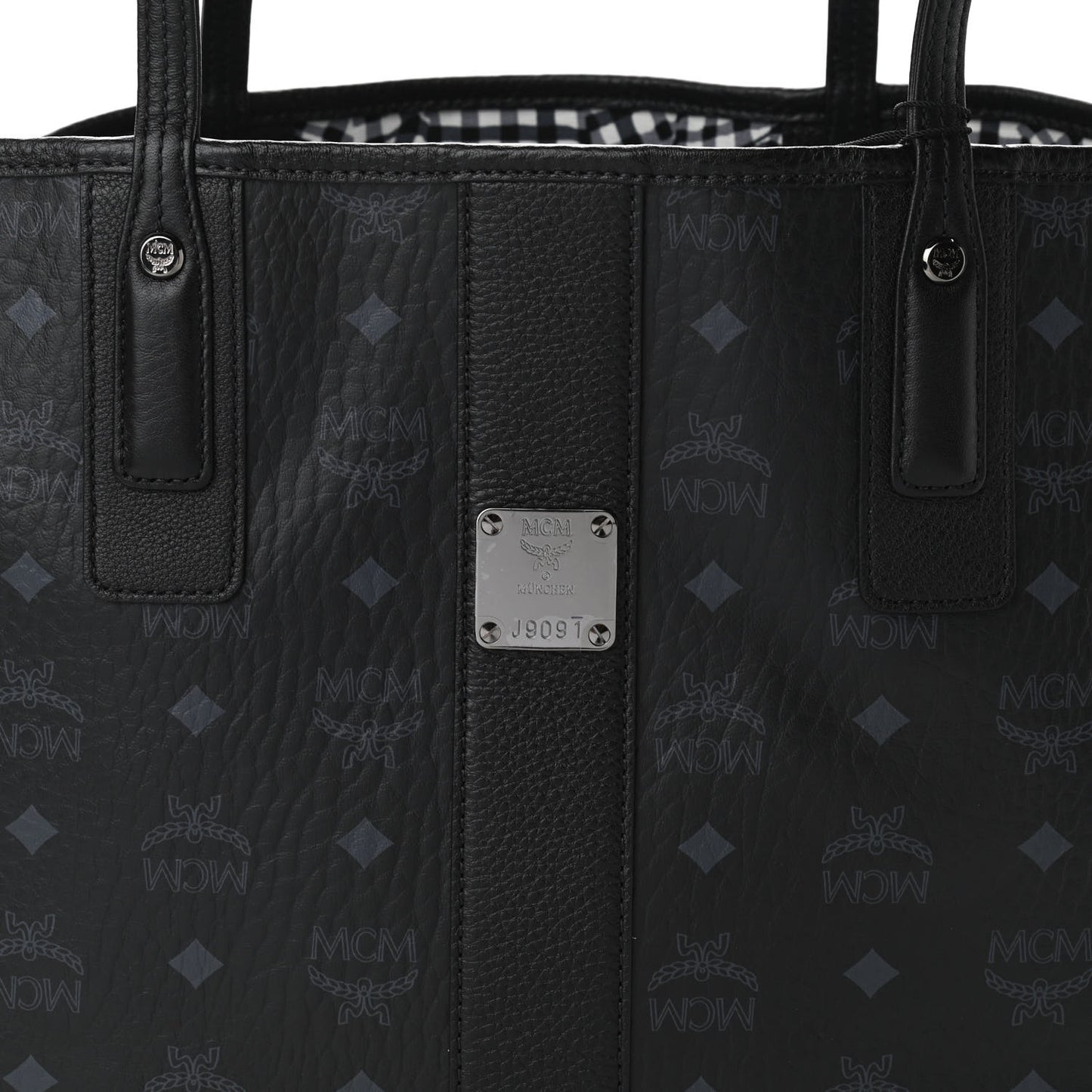 Visetos Medium Liz Reversible Shopper Tote Black