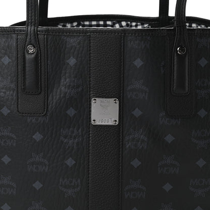 MCM Visetos Medium Liz Reversible Shopper Tote Black 11 of 16