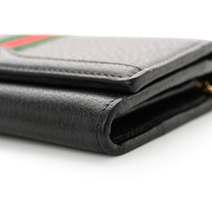 Gucci Dollar Calfskin Web Ophidia Wallet On Chain Black 10 of 14