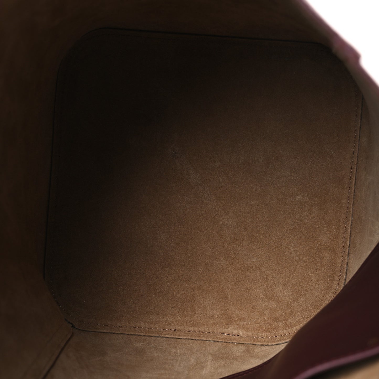 Smooth Calfskin Medium Pebble Bucket Bag Dark Burgundy