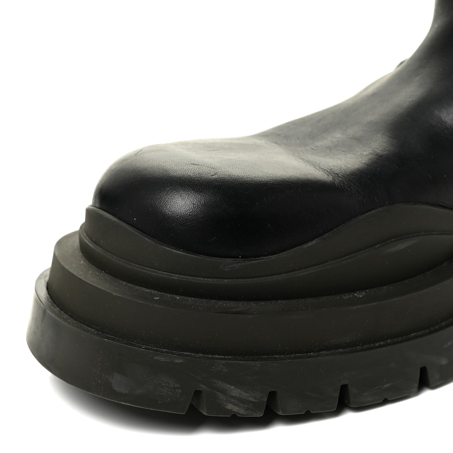 Calfskin The Tire High Boots 41 Black Camping