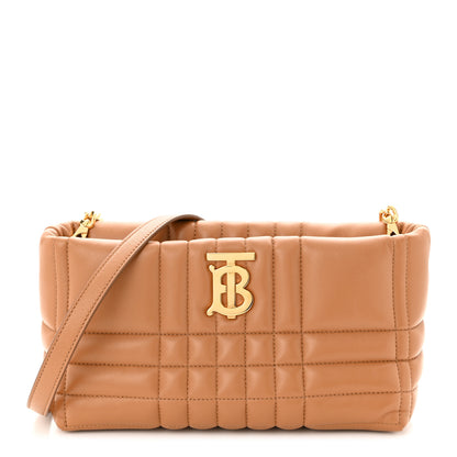 Burberry Lambskin Quilted Small Soft Lola Bag Maple Brown 1 of 10