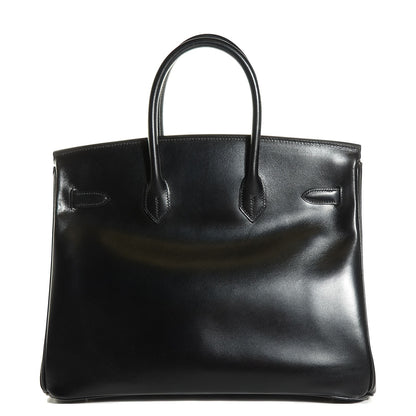 Hermes Veau Box Birkin 35 Black 6 of 28