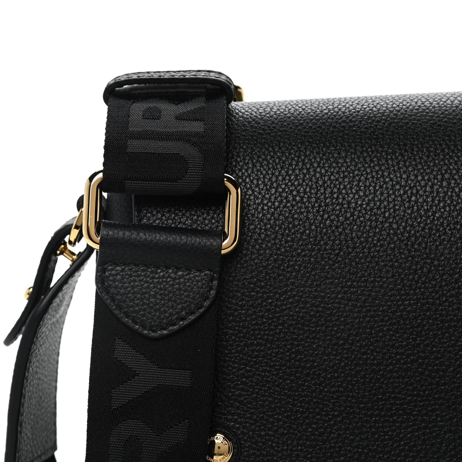 Burberry Grainy Calfskin Vintage Check Note Crossbody Bag Black 8 of 13