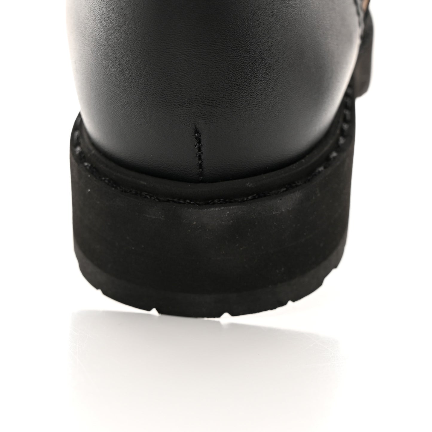 Calfskin Stretch Fabric FF Rockoko Biker Boots 36 Black Tobacco