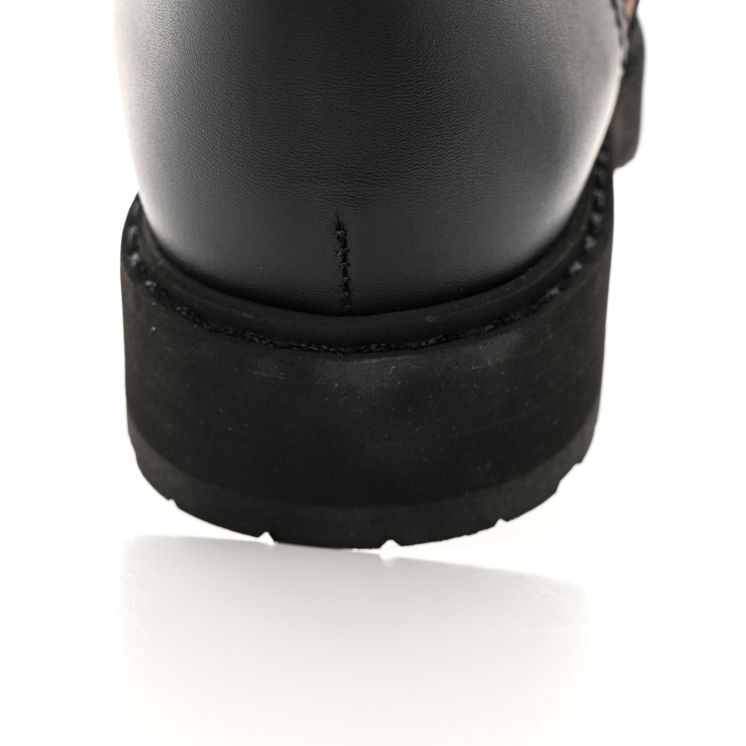 Fendi Calfskin Stretch Fabric FF Rockoko Biker Boots 36 Black Tobacco 9 of 15