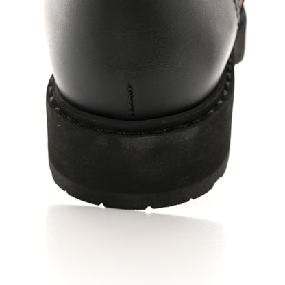 Fendi Calfskin Stretch Fabric FF Rockoko Biker Boots 36 Black Tobacco 9 of 15