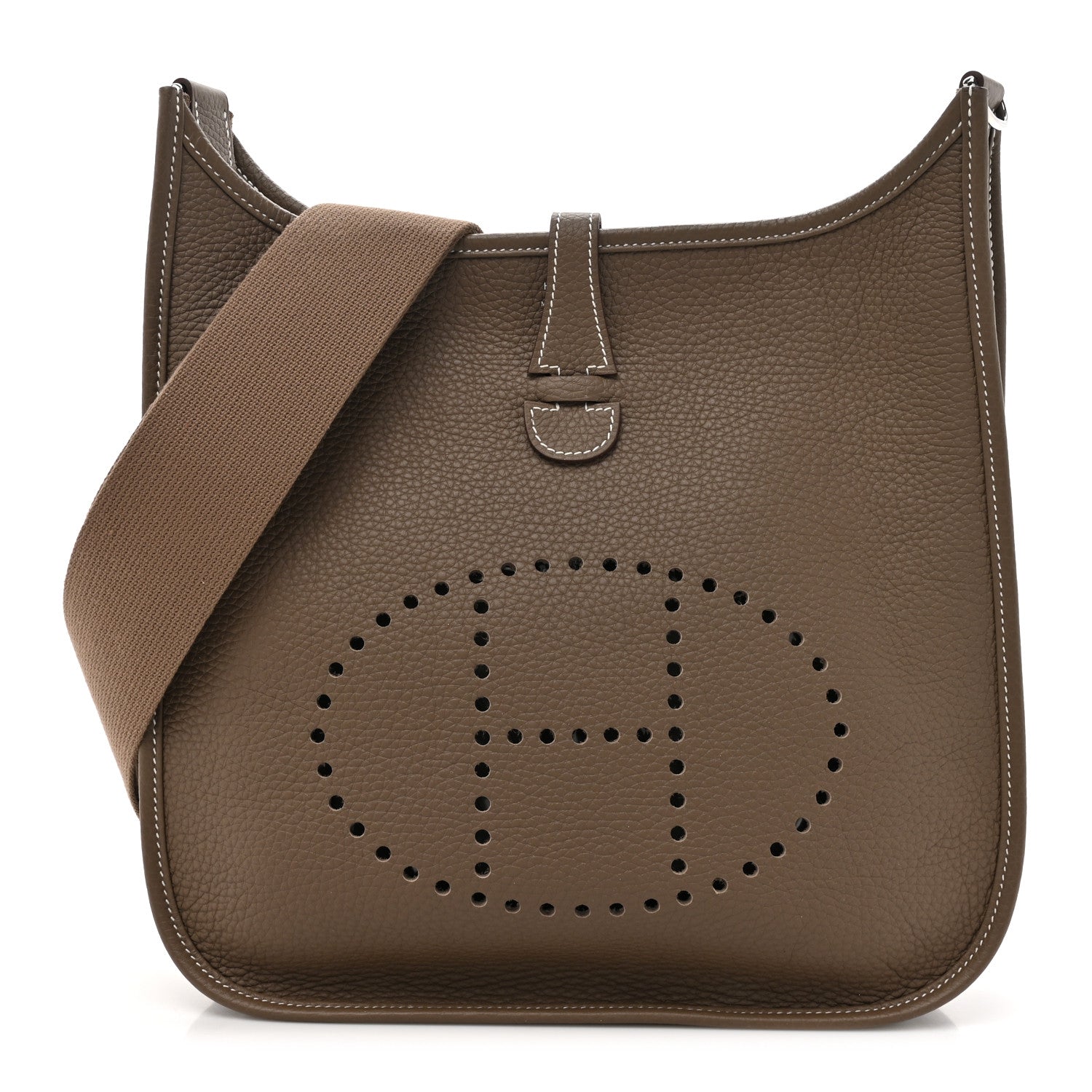 Hermes Taurillon Clemence Evelyne III PM Etoupe 1 of 12