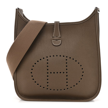 Hermes Taurillon Clemence Evelyne III PM Etoupe 1 of 12