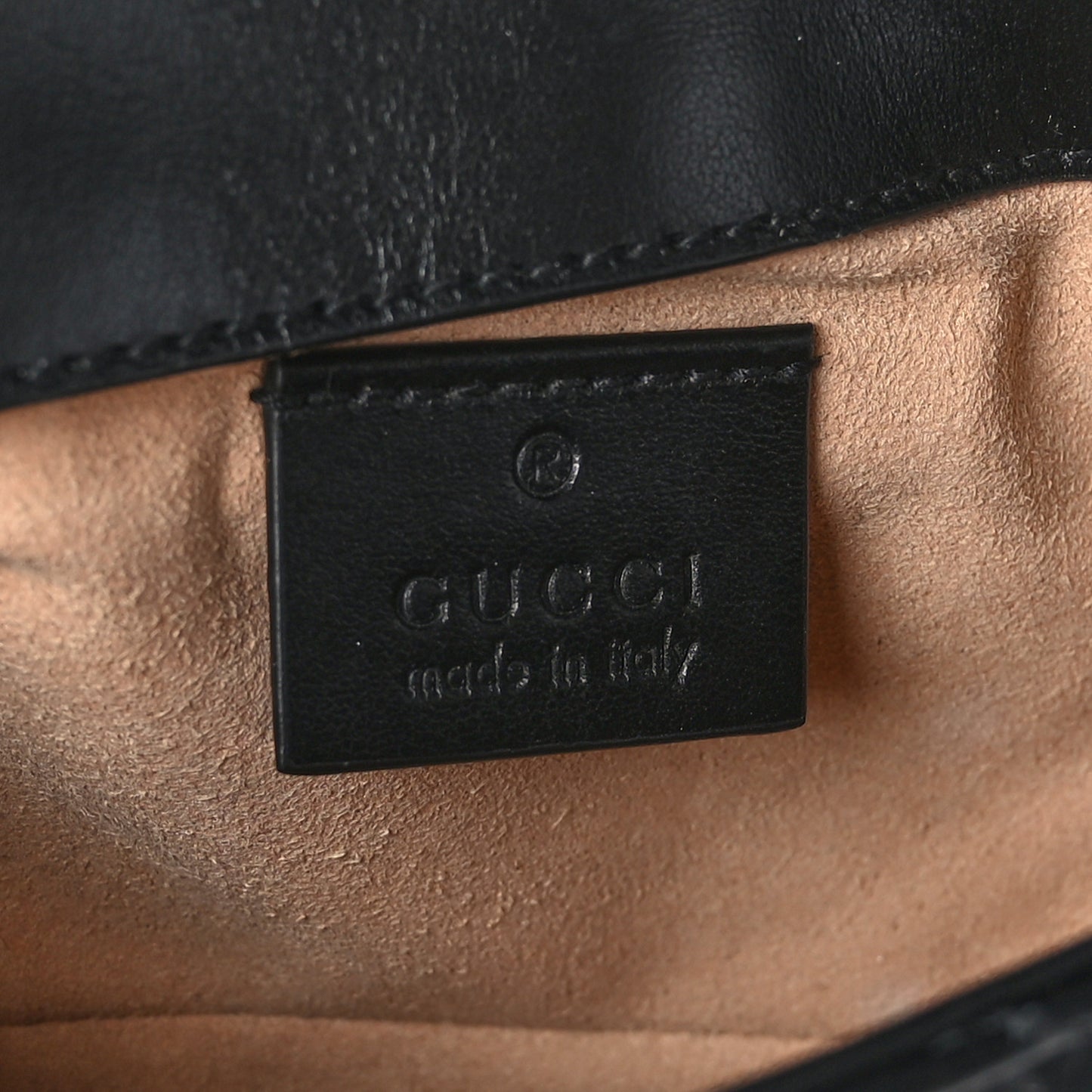 Calfskin Matelasse Super Mini GG Marmont Shoulder Bag Black