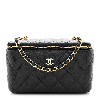 Chanel Caviar Quilted Small Vanity Case With Chain Black 1 of 11
