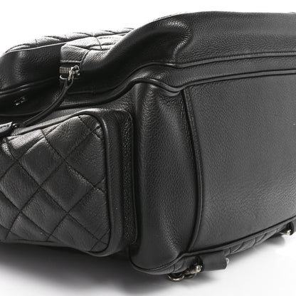 Chanel Grained Calfskin Quilted Large Casual Rock Backpack Black 9 of 12