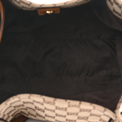 Gucci Monogram Calfskin Tote Brown 6 of 15