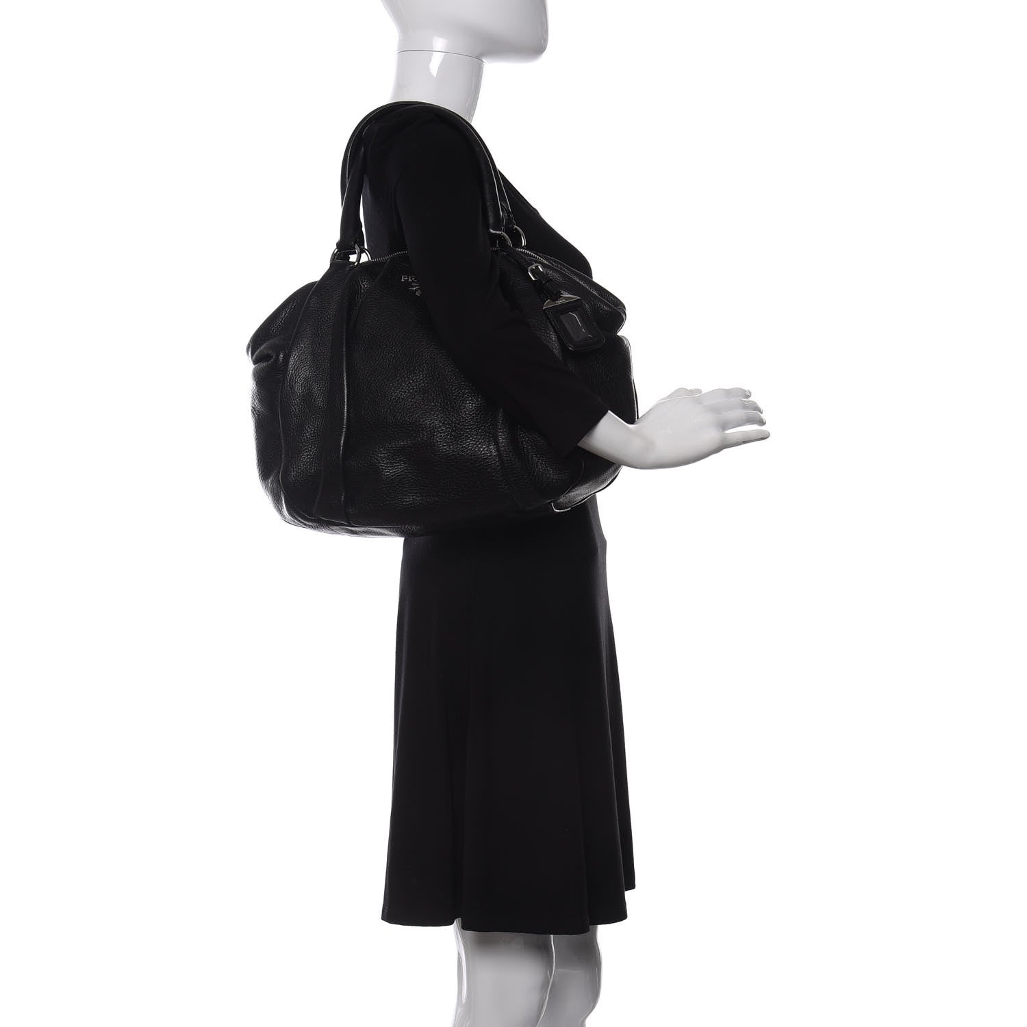 Prada Cervo Antik Bauletto Black 2 of 13